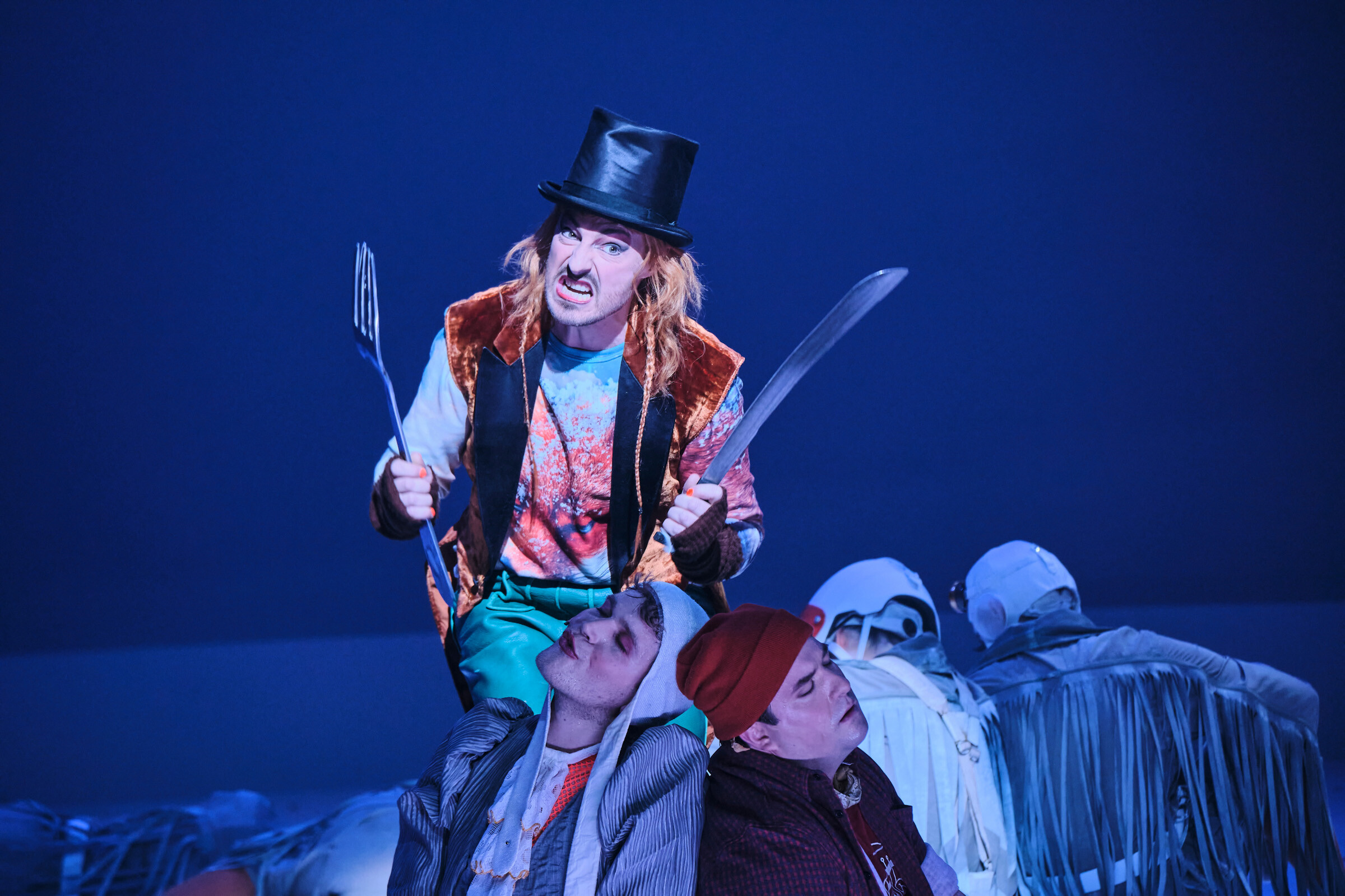 Johannes Dunz als Fuchs Smirre, Szene aus Nils Holgerssons wundersame Abenteuer