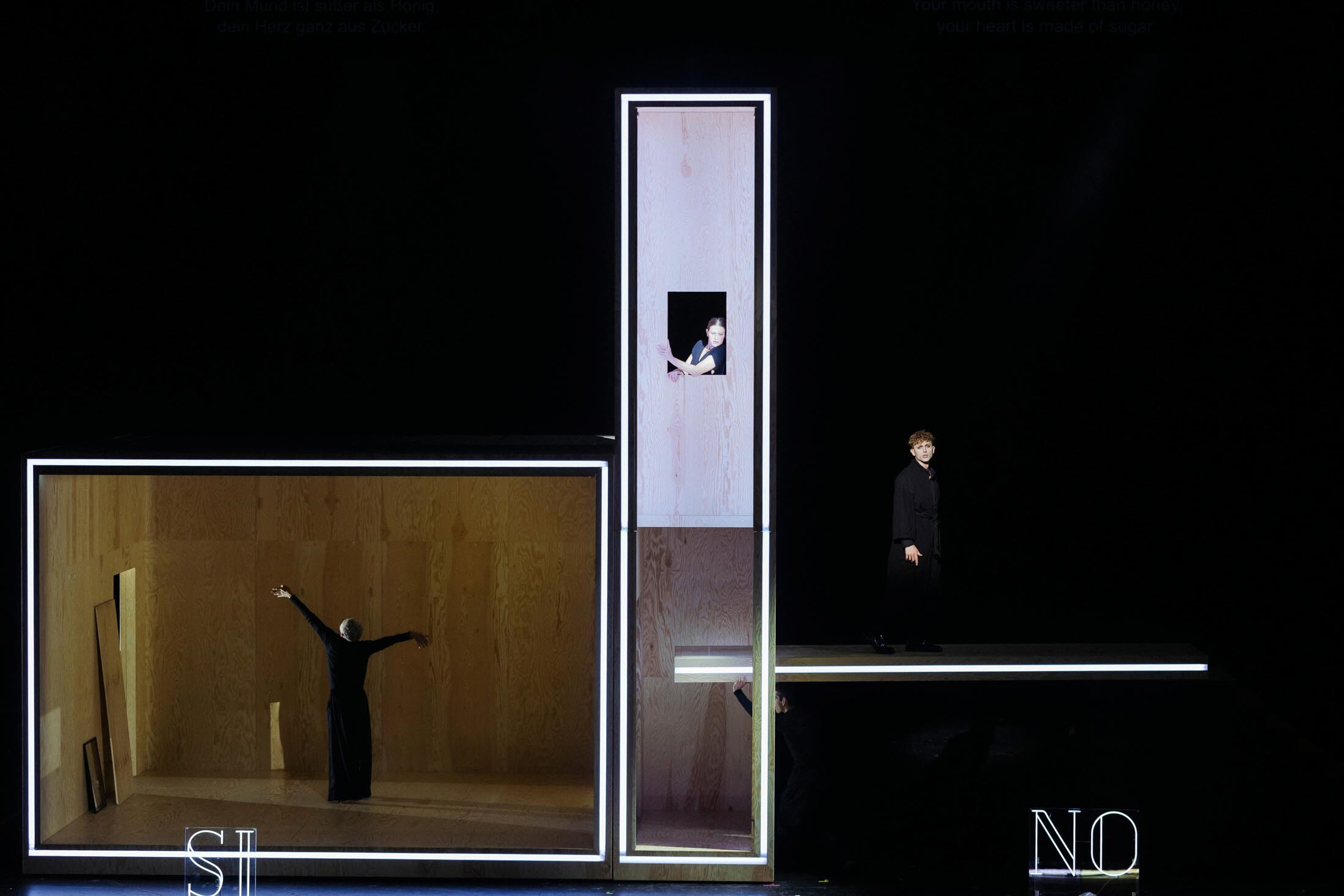 Blick auf die Bühne Don Gio­vanni/­Re­qui­em